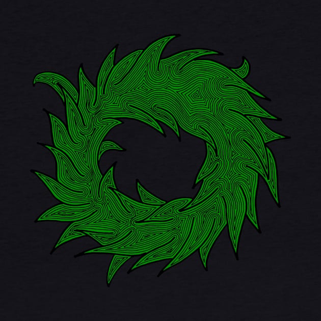 Wreath (black and green) by calenbundalas